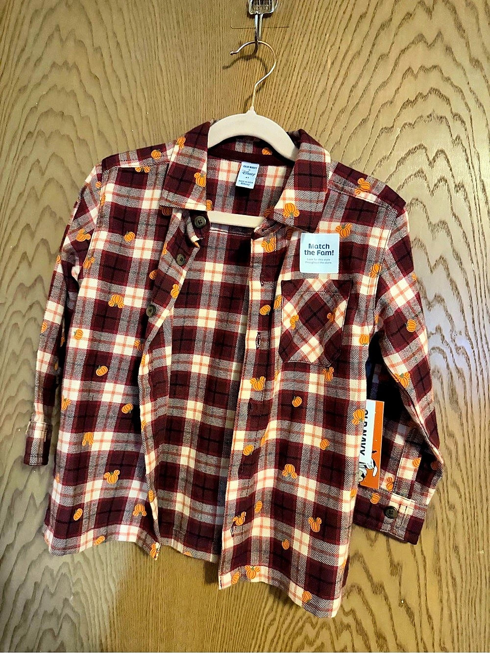 Old Navy x Disney Plaid Button Down Shirt Size 4T NWT